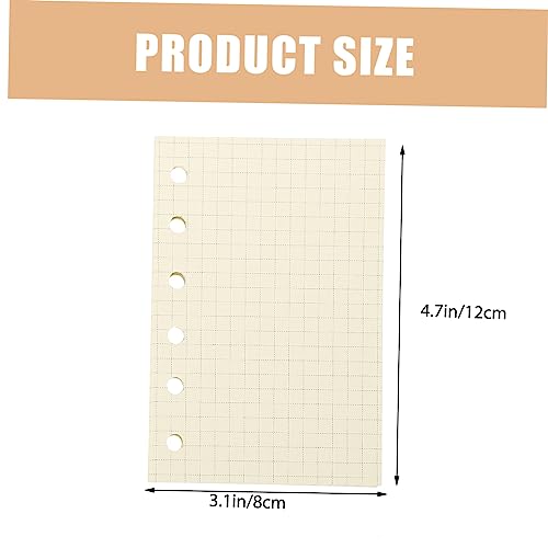 FUNOMOCYA Nachfüllpapier Teilig Kariert Blanko Ringbuch Einlagen Vielseitig Verwendbar für Notizbuch Tagebuch Planer Schreibpapier mit Glatter Oberfläche von FUNOMOCYA