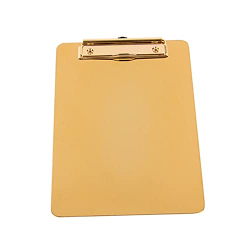 FUNOMOCYA Nordic Klemmbrett aus Gold Kleine Schreibplatte Dokumentenordner mit Glatter Oberfläche und Praktischem Design für Büro und Schulbedarf von FUNOMOCYA