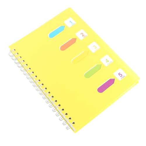 FUNOMOCYA Notizbuch mit Seitlicher Spiralbindung Dickes Liniert Notizheft für Schüler Gelber Collegeblock Tagebuch und Planer für Schule Büro und Reise mit Farbigen Registerkarten FUNOMOCYA Notizbuch mit Seitlicher Spiralbindung Dickes Liniert Notizheft für Schüler Gelber Collegeblock Tagebuch und Planer für Schule Büro und Reise mit Farbigen Registerkarten von FUNOMOCYA
