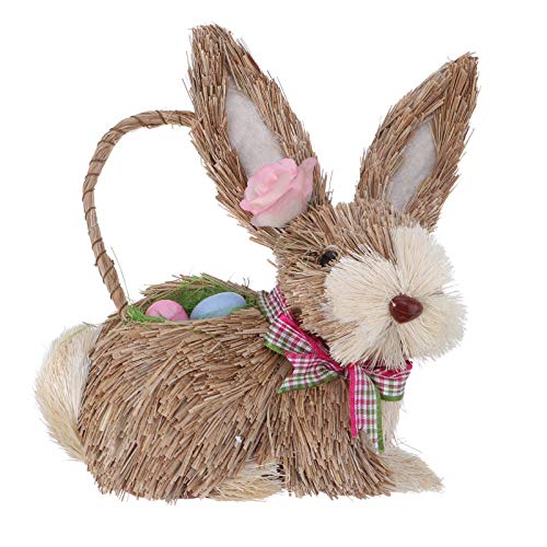 FUNOMOCYA Osterdeko Handgefertigter Stroh Hase Tischdekoration für Ostern Lebensechter Bunny für Zuhause Garten Terrarium Flasche und Landschaften FUNOMOCYA Osterdeko Handgefertigter Stroh Hase Tischdekoration für Ostern Lebensechter Bunny für Zuhause Garten Terrarium Flasche und Landschaften von FUNOMOCYA