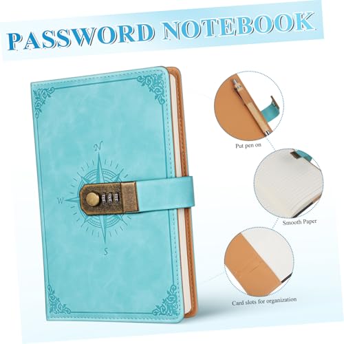 FUNOMOCYA Passwort Tagebuch mit Schloss Langlebiges PU Notizbuch mit Kartenfächern Vintage Design Schreibfestes Vielseitiges Journal für Mädchen Studenten und Geschäftsleute FUNOMOCYA Passwort Tagebuch mit Schloss Langlebiges PU Notizbuch mit Kartenfächern Vintage Design Schreibfestes Vielseitiges Journal für Mädchen Studenten und Geschäftsleute von FUNOMOCYA