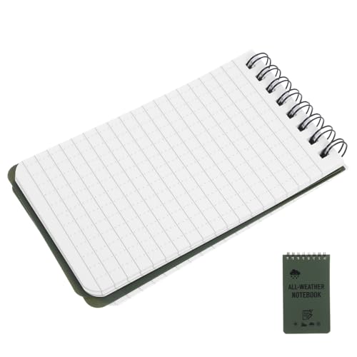 FUNOMOCYA Planungsblock Wasserdichtes Notizbuch mit Spiralbindung Kompaktes Notizheft für Studenten für Outdoor Aktivitäten und Notizen Unterwegs von FUNOMOCYA