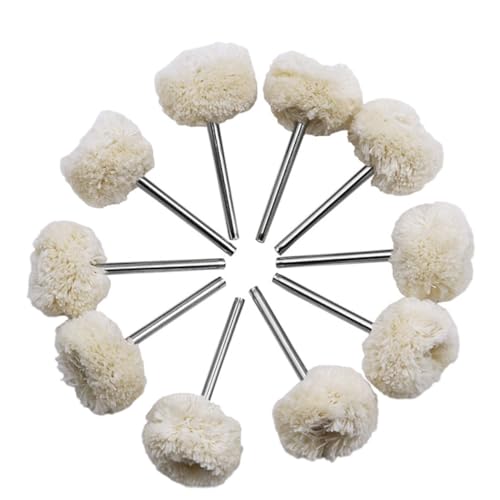 FUNOMOCYA Polierrad-set Griff 10-teiliges Woll-polierrad-set Für Bohrmaschine Für Holz Metall Auto FUNOMOCYA Polierrad-set Griff 10-teiliges Woll-polierrad-set Für Bohrmaschine Für Holz Metall Auto von FUNOMOCYA