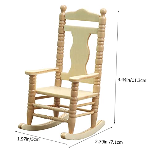FUNOMOCYA Puppenhaus Möbel Modell Kleine Holzfigur Miniatur Stuhl Dekoration Naturfarben Handgefertigt Robust und Kompakt für Puppenhaus Deko und Sammler FUNOMOCYA Puppenhaus Möbel Modell Kleine Holzfigur Miniatur Stuhl Dekoration Naturfarben Handgefertigt Robust und Kompakt für Puppenhaus Deko und Sammler von FUNOMOCYA