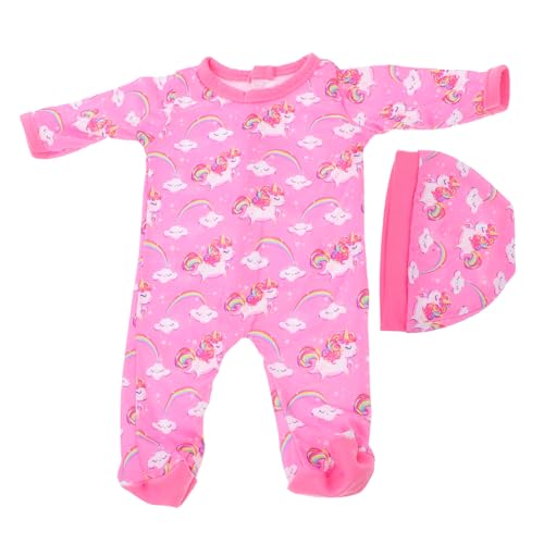 FUNOMOCYA Reborn Doll Kleidung mit Niedlichem Einteiler und Passendem Hut Cartoon Einhornmuster Weiche Puppenkleidung für Amerikanische Puppen zum Anziehen und Dekorieren FUNOMOCYA Reborn Doll Kleidung mit Niedlichem Einteiler und Passendem Hut Cartoon Einhornmuster Weiche Puppenkleidung für Amerikanische Puppen zum Anziehen und Dekorieren von FUNOMOCYA