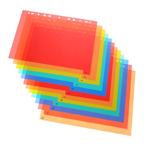 FUNOMOCYA Register Trennblätter aus PP Teiliges Bunter Binder Divider für Schnellhefter und Lose Praktische Indexierung für Ordner Notizbücher und Planer FUNOMOCYA Register Trennblätter aus PP Teiliges Bunter Binder Divider für Schnellhefter und Lose Praktische Indexierung für Ordner Notizbücher und Planer von FUNOMOCYA