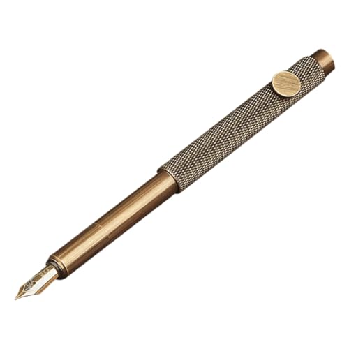 FUNOMOCYA Retro Messing Füllfederhalter Feine Spitze Glattes Schreibvergnügen Kompakter Mini Tintenfüller für Kalligraphie Anfänger Eleganter Reise und Büro Stift aus Langlebigem Messing FUNOMOCYA Retro Messing Füllfederhalter Feine Spitze Glattes Schreibvergnügen Kompakter Mini Tintenfüller für Kalligraphie Anfänger Eleganter Reise und Büro Stift aus Langlebigem Messing von FUNOMOCYA