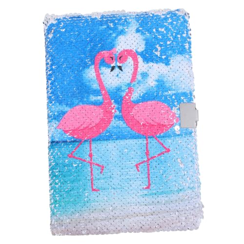 FUNOMOCYA Reversibles Glitzer notizbuch mit Pailletten Modisches Tagebuch für Mädchen Tragbares Schreibheft für Kreative Notizen als Tagebuch Reise Schul notizblock von FUNOMOCYA