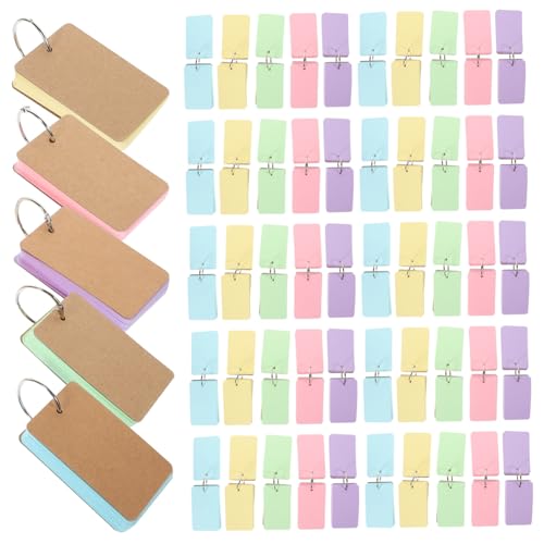 FUNOMOCYA Ringordner Karteikarten Farben Blanko Notizkarten Je Leicht Tragbar DIY Lernkarten Flash Cards für Schule Büro Originelles Schreiben FUNOMOCYA Ringordner Karteikarten Farben Blanko Notizkarten Je Leicht Tragbar DIY Lernkarten Flash Cards für Schule Büro Originelles Schreiben von FUNOMOCYA