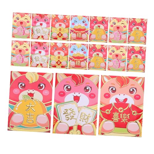FUNOMOCYA Rote Umschläge Chinesisches Neujahr Pferde Design Glücksbringer Umschläge Für Geldgeschenke Frühlingsfest Lunar Feierlichkeiten von FUNOMOCYA