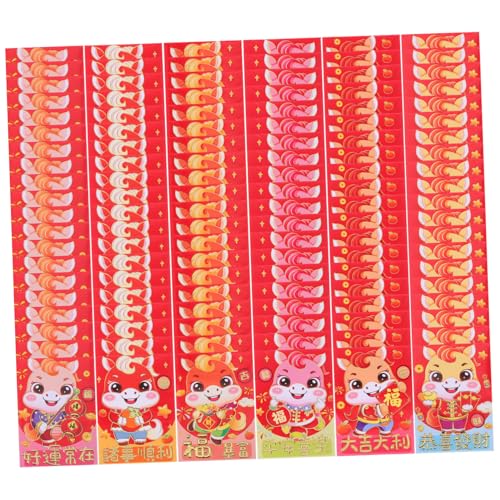 FUNOMOCYA Rote Umschläge Karton Pferd Design Chinesische Neujahrsumschläge Jahr Des Pferdes Glücksgeldumschläge für Frühlingsfest Hochzeit Geburtstagsfeier von FUNOMOCYA