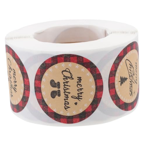 FUNOMOCYA Runde Geschenkaufkleber aus Kraftpapier Umweltfreundliche Selbstklebende Weihnachts Geschenkversiegelungsetiketten für Umschläge Karten Geschenkbeutel Einfach zu Dekorieren und FUNOMOCYA Runde Geschenkaufkleber aus Kraftpapier Umweltfreundliche Selbstklebende Weihnachts Geschenkversiegelungsetiketten für Umschläge Karten Geschenkbeutel Einfach zu Dekorieren und von FUNOMOCYA