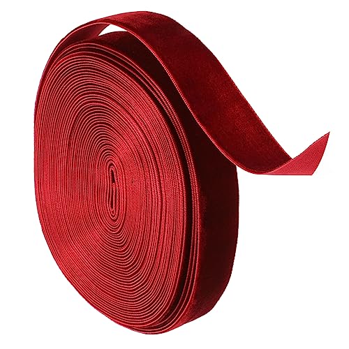 FUNOMOCYA Samtband Breit Dunkelrot Verschleißfestes Dekoband Einseitig Flauschig Vielseitiges Geschenkband für Weihnachten DIY Party Blumen und Geschenkverpackung FUNOMOCYA Samtband Breit Dunkelrot Verschleißfestes Dekoband Einseitig Flauschig Vielseitiges Geschenkband für Weihnachten DIY Party Blumen und Geschenkverpackung von FUNOMOCYA