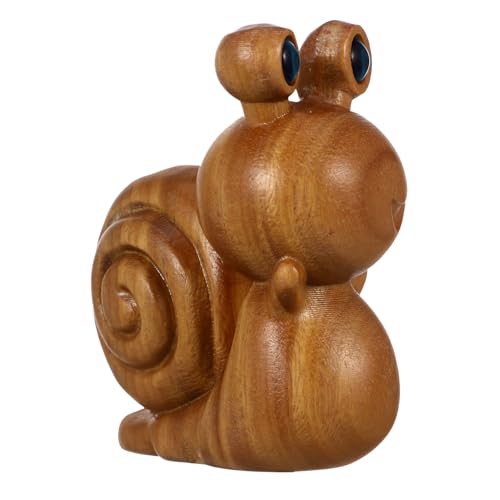FUNOMOCYA Schnecke Tierform Dekoration Tierstatue Handgeschnitztes Schneckenornament Aus Holz Leichtes Wohndekor Kreative Schneckenfigur FUNOMOCYA Schnecke Tierform Dekoration Tierstatue Handgeschnitztes Schneckenornament Aus Holz Leichtes Wohndekor Kreative Schneckenfigur von FUNOMOCYA