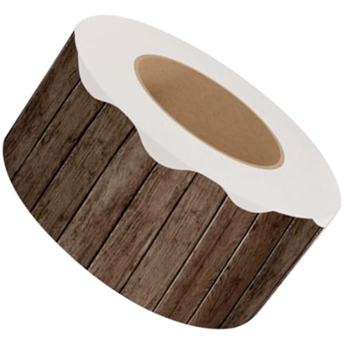 FUNOMOCYA Schwarzer Holzplanken bulletin board rahmen Selbstklebende Dekorative Pinnwand randaufkleber Robustes Flexibles Papier für Klassenzimmer Tafeln Fenster und Türen Langlebige von FUNOMOCYA