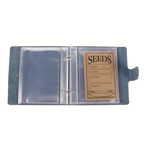FUNOMOCYA Seed Storage Album Albumkartenärmel Organisator Für Gartensamen Organisatoren Der Saatgutlagerung Himmelblau Pu-leder von FUNOMOCYA
