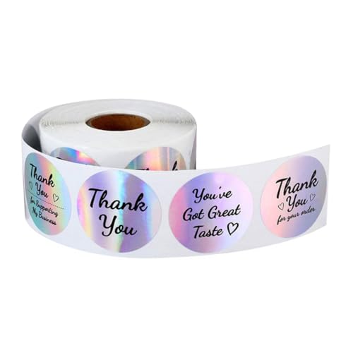 FUNOMOCYA Selbstklebende Dankesaufkleber Regenbogen hologramm Ablösbar Rückstandsfrei für Geschenkverpackungen Weihnachtskarten Etiketten Dekorative Siegelsticker FUNOMOCYA Selbstklebende Dankesaufkleber Regenbogen hologramm Ablösbar Rückstandsfrei für Geschenkverpackungen Weihnachtskarten Etiketten Dekorative Siegelsticker von FUNOMOCYA