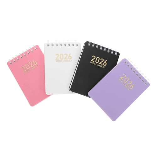 FUNOMOCYA Spulenplanbuch Journaling -notizbücher Spiral Mini Notizbuch Pocket Journal Notebook Jahreskalender Notizheft Kleiner Monatsplaner Papier von FUNOMOCYA