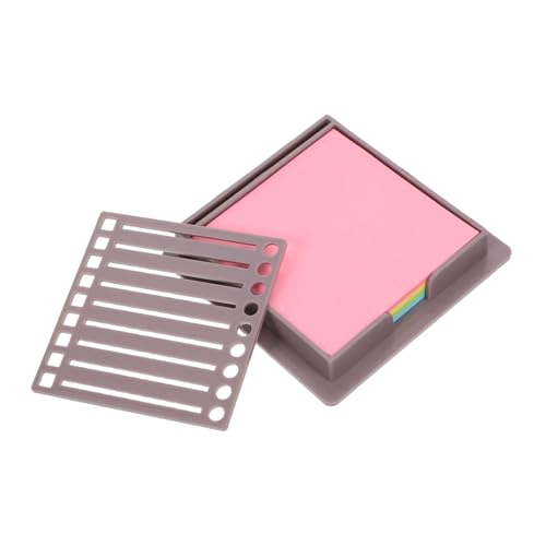 FUNOMOCYA Sticky Notizspender mit Schablone Praktischer Haftnotizen Organizer für Schule und Büro Farbigem Notizblock aus Stabil und Vielseitig Einsetzbar von FUNOMOCYA