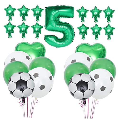 FUNOMOCYA Teiliges Fußball Ballon Set für Geburtstagsparty Lustige Deko für Jungen und Mädchen Einfach Aufzublasen Vielseitig Einsetzbar für Feiern und Jubiläen von FUNOMOCYA
