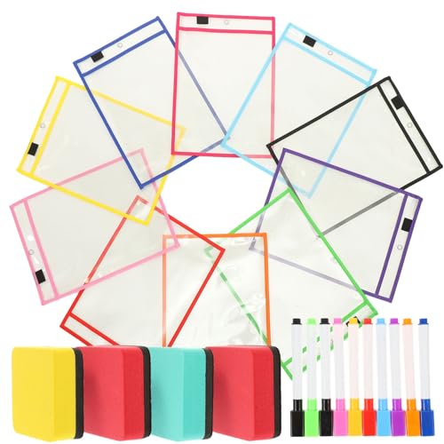 FUNOMOCYA Teiliges Trocken Abwischbares File Pocket aus Transparentem Pet Wiederverwendbare Dokumententaschen mit Magnetischem Board stift für Schüler und Lehrer Klare Zufällige Farbe FUNOMOCYA Teiliges Trocken Abwischbares File Pocket aus Transparentem Pet Wiederverwendbare Dokumententaschen mit Magnetischem Board stift für Schüler und Lehrer Klare Zufällige Farbe von FUNOMOCYA