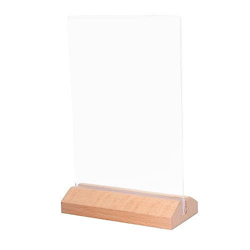 FUNOMOCYA Tischanzeigetafel Tischdekoration Tischschilder Staffeleien zum Ausstellen Planke Rahmenhalterständer Shows Menüs Präsentationsständer Mehrzweck-Aufbewahrungshalter Acryl Yellow von FUNOMOCYA