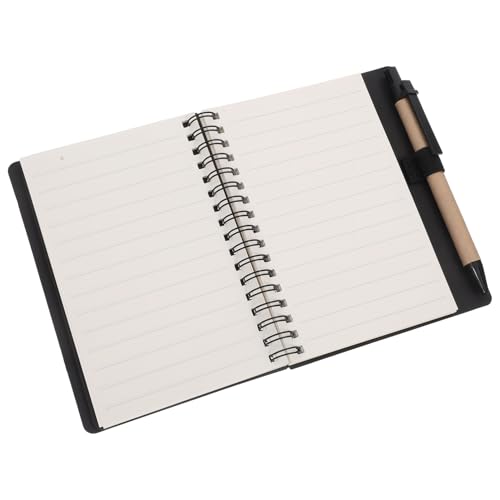 FUNOMOCYA Tragbares Spiral Notizbuch mit Buntem für Jugendliche und Erwachsene für Tägliche Planung Journaling und Skizzieren in Schwarz von FUNOMOCYA