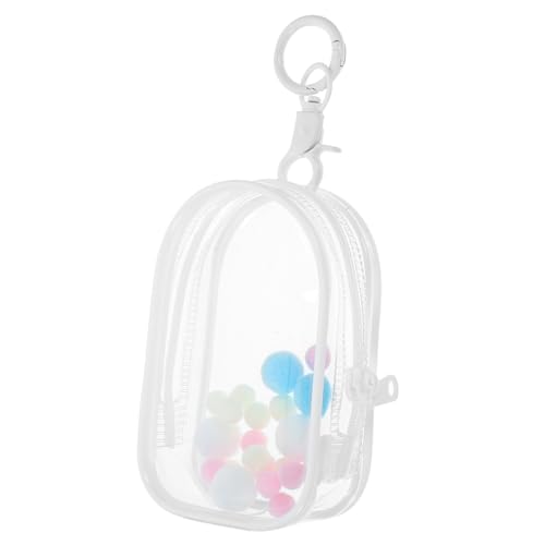 FUNOMOCYA Transparente Puppentasche mit Aufhängung Wasserabweisend Leichter PVC Beutel für Puppen und Kleidung Vielseitiger Tragbarer Aufbewahrungsbeutel Geeignet für Schule und Reisen von FUNOMOCYA