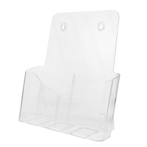 FUNOMOCYA Transparenter Dokumentenhalter Wandmontierter Büro Organizer für Zeitschriften und Broschüren Mehrlagiger aus Robustem für Büroorganisation von FUNOMOCYA