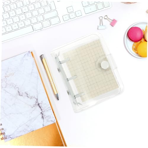 FUNOMOCYA Transparentes Mini Notizbuch mit Drei Lochung Innovatives Leichtes Schreibnotizheft Kompakter Organizer für Tagebuch Wochenplan Scrapbooking Geschenk für Schüler und Bekannte von FUNOMOCYA