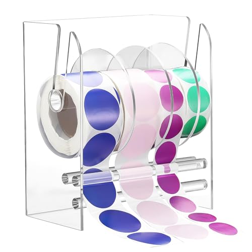 FUNOMOCYA Verstellbarer Etikettenverteiler Stand Acryl Sticker Roll Halter Desktop Sticker Organizer für Büro und Zuhause FUNOMOCYA Verstellbarer Etikettenverteiler Stand Acryl Sticker Roll Halter Desktop Sticker Organizer für Büro und Zuhause von FUNOMOCYA