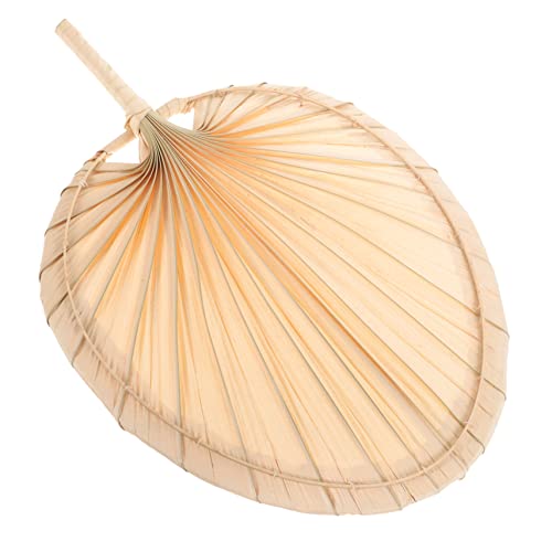 FUNOMOCYA Vintage Handgewebter Fächer Handgemachter Kühlfächer im Chinesischen Stil für Sommer Partys und Dekoration Leichter Handfächer mit Praktischem Griff von FUNOMOCYA