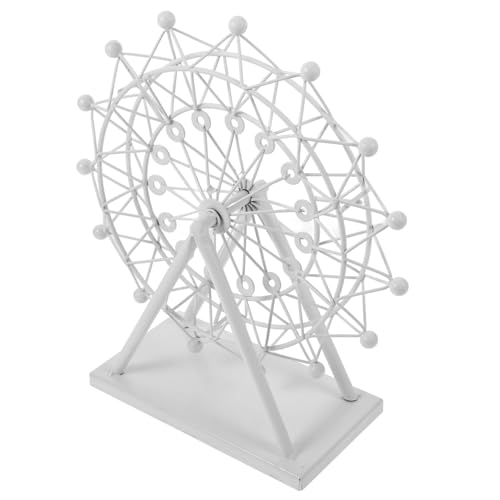 FUNOMOCYA Vintage Metall Riesenrad Deko Stabiles Kreatives Tischornament für Wohnräume Weiße Miniatur Skulptur als Stilvolle Wohnzimmerschmuck FUNOMOCYA Vintage Metall Riesenrad Deko Stabiles Kreatives Tischornament für Wohnräume Weiße Miniatur Skulptur als Stilvolle Wohnzimmerschmuck von FUNOMOCYA