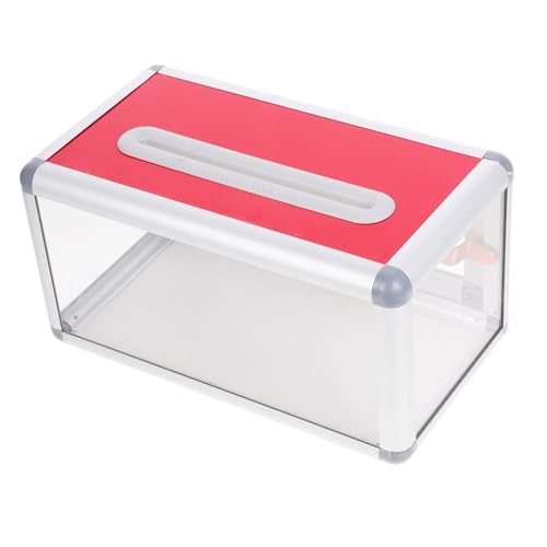 FUNOMOCYA Visitenkartenbox aus Robuster Kartenhalter für Schreibtisch Transparente Aufbewahrungslösung für Visitenkarten Praktisch und Tragbar für Büro und Zuhause von FUNOMOCYA