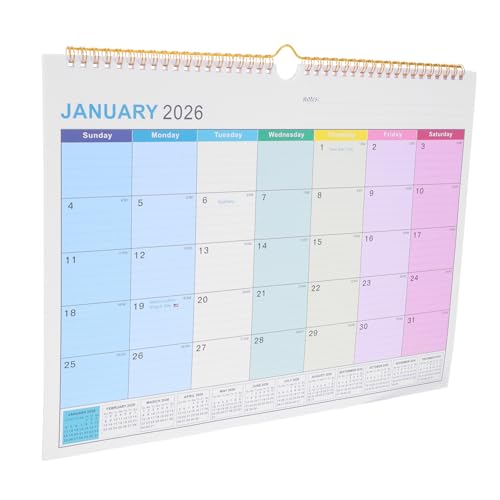 FUNOMOCYA Wandkalender 2026–2027: 18 Monate Hängekalender, Spiralbindung, Akademischer Planer, Terminplaner, Dickes Papier, Ästhetischer Notizblock Für Büro Und Familie von FUNOMOCYA