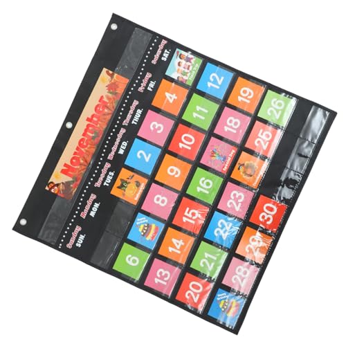 FUNOMOCYA Wandkalender Klassenzimmer Lernspielzeug für Tragbarer Unterrichtskalender mit Löchern Interaktiver Tagesplaner für Vorschule und Frühpädagogik FUNOMOCYA Wandkalender Klassenzimmer Lernspielzeug für Tragbarer Unterrichtskalender mit Löchern Interaktiver Tagesplaner für Vorschule und Frühpädagogik von FUNOMOCYA