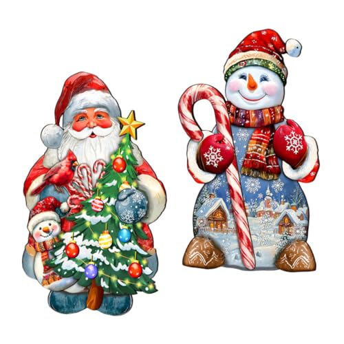 FUNOMOCYA Weihnachtliche Holz-türschild-Sets mit Großem Santa und Schneemann Rustikale Außendekoration für Veranda und Wand Inklusive Juteseil und Haken Handgefertigte Weihnachtsornamente FUNOMOCYA Weihnachtliche Holz-türschild-Sets mit Großem Santa und Schneemann Rustikale Außendekoration für Veranda und Wand Inklusive Juteseil und Haken Handgefertigte Weihnachtsornamente von FUNOMOCYA