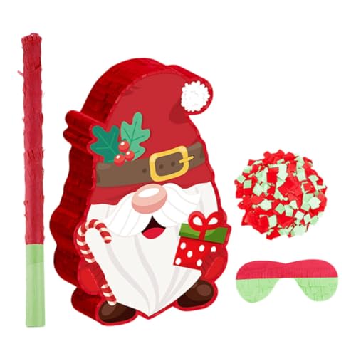 FUNOMOCYA Weihnachts-piñata mit Niedlichem Elfen-design Inklusive Schläger und Augenbinde für Weihnachten und Geburtstagsfeiern Dekoratives Partyspielzeug mit Füllöffnung für Süßigkeiten und FUNOMOCYA Weihnachts-piñata mit Niedlichem Elfen-design Inklusive Schläger und Augenbinde für Weihnachten und Geburtstagsfeiern Dekoratives Partyspielzeug mit Füllöffnung für Süßigkeiten und von FUNOMOCYA
