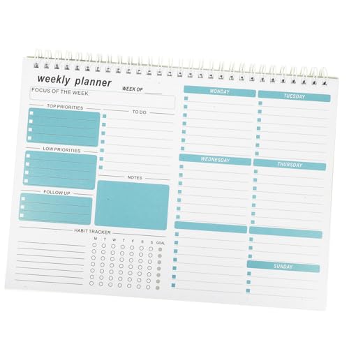 FUNOMOCYA Wochenplaner Notizblock Abreißbar To-do-liste Notizblock für Arbeit Studium Tragbarer Wöchentlicher Terminplaner Praktischer Wochenplaner für Büro und Schule von FUNOMOCYA