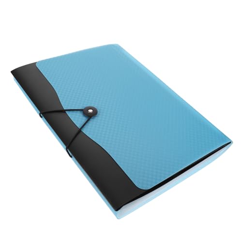 FUNOMOCYA aufbewahrungssack verstausack kleinkram büromaterial ordner Organisator für Papierakten Akkordeon Dateiorganisator Aktentasche zur Aufbewahrung Dokumentenhalter aus Papier pp Blue von FUNOMOCYA