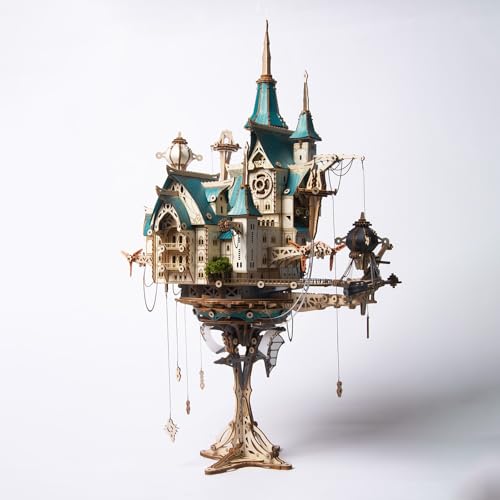 FUNPOLA 3D Holzpuzzle Fantasy Steam Castle – Steampunk Schloss Holzbausatz mit LED Beleuchtung, 699 Teile DIY Modellbausatz für Erwachsene & Jugendliche, Geschenk & Deko FUNPOLA 3D Holzpuzzle Fantasy Steam Castle – Steampunk Schloss Holzbausatz mit LED Beleuchtung, 699 Teile DIY Modellbausatz für Erwachsene & Jugendliche, Geschenk & Deko von FUNPOLA