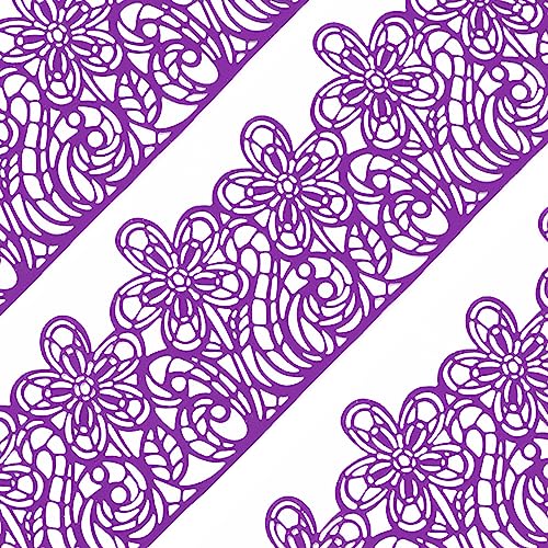 10tlg Große gebrauchsfertige Spitze Tortenband Spitzendekor essbar Blumen Randverzierung lila 10tlg Große gebrauchsfertige Spitze Tortenband Spitzendekor essbar Blumen Randverzierung lila von FUNSHOWCASE
