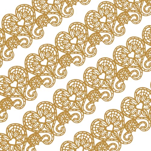 10tlg Große gebrauchsfertige Spitze Tortenband Spitzendekor essbar Liebe Herz gold 10tlg Große gebrauchsfertige Spitze Tortenband Spitzendekor essbar Liebe Herz gold von FUNSHOWCASE