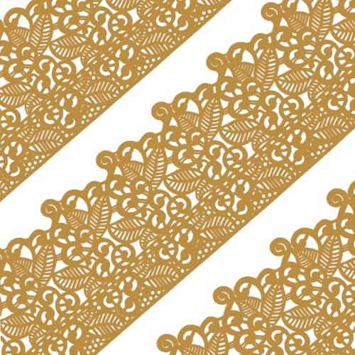 10tlg Große gebrauchsfertige Spitze Tortenband essbar Spitzenbordüre Blätter Rand gold 10tlg Große gebrauchsfertige Spitze Tortenband essbar Spitzenbordüre Blätter Rand gold von FUNSHOWCASE