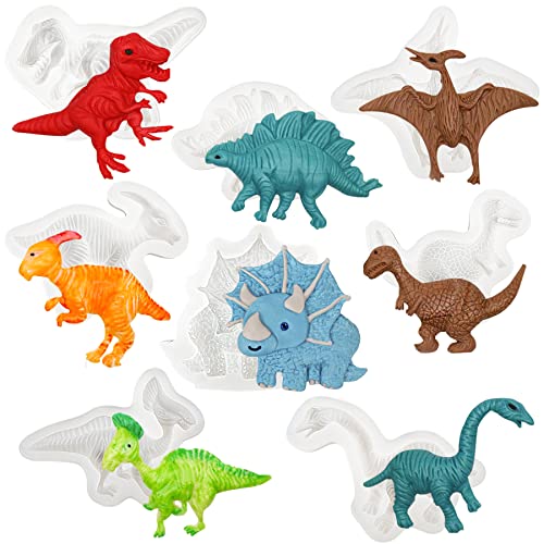 3D Dinosaurier Silikonform Set Dino Epoxidharz Formen für Fondant Kuchenaufsatz Tortendeko Pudding Gelee Schokolade Kerzen 3D Dinosaurier Silikonform Set Dino Epoxidharz Formen für Fondant Kuchenaufsatz Tortendeko Pudding Gelee Schokolade Kerzen von FUNSHOWCASE