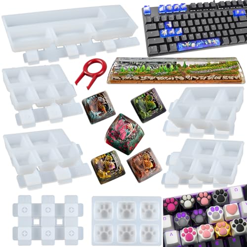 FUNSHOWCASE Silikonform mechanisch Tastatur Epoxidharz Formen Tastenkappen für DIY Handwerk von FUNSHOWCASE