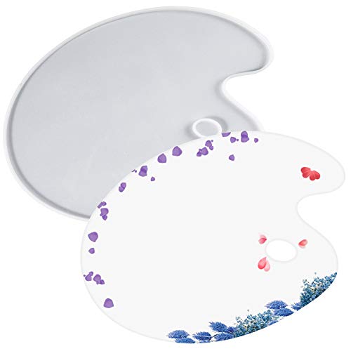 FUNSHOWCASE Epoxid Harz Silikonform Künstler Ablage Mit Daumen Loch, Groß Oval 11.7x8.5inch FUNSHOWCASE Epoxid Harz Silikonform Künstler Ablage Mit Daumen Loch, Groß Oval 11.7x8.5inch von FUNSHOWCASE