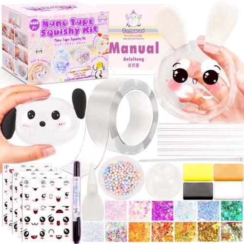 FUNSHOWCASE Nano Tape Klebeblasen Squishy Bastelset mit Knete Filzstift Anleitung für 6 Designs FUNSHOWCASE Nano Tape Klebeblasen Squishy Bastelset mit Knete Filzstift Anleitung für 6 Designs von FUNSHOWCASE