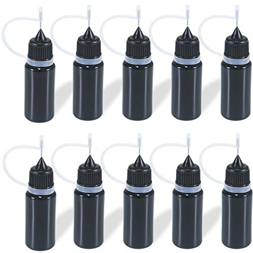 FUNSHOWCASE Kunststoff Nadelflasche Präzisionsspitzen Applikatorflaschen für Kleber Tinten Farbe 10st je 13ml von FUNSHOWCASE