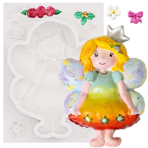 Fee Silikonform 10cm für Fondant Tortendeko Epoxidharz Modelliermasse Fee Silikonform 10cm für Fondant Tortendeko Epoxidharz Modelliermasse von FUNSHOWCASE